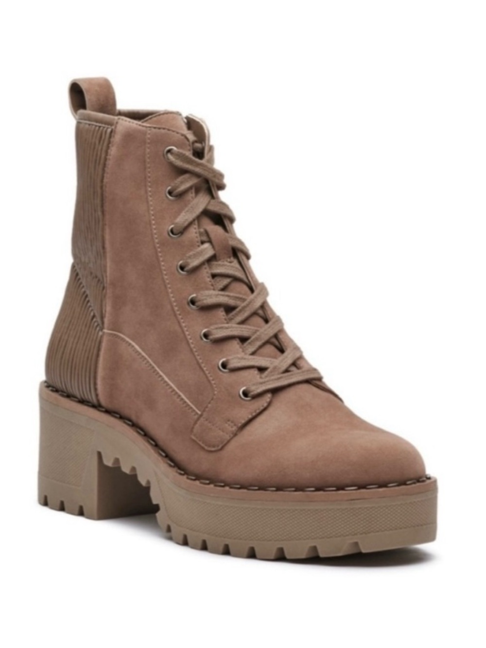 Vince Camuto Tuscan Taupe Movelly Lace-Up Suede Ankle Boots Size 8.5